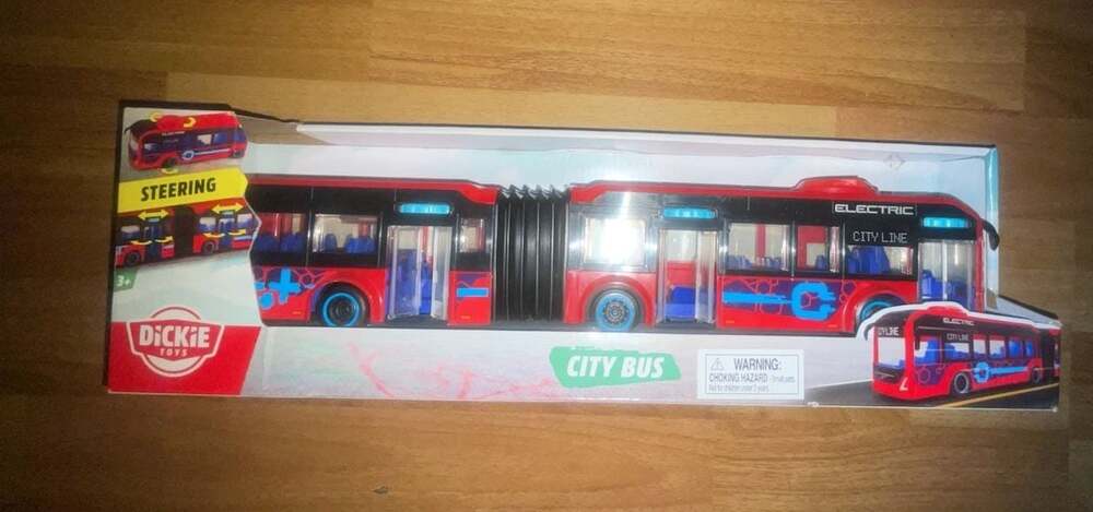 Dickie Toys Electric City Line Articulated Bus Toy